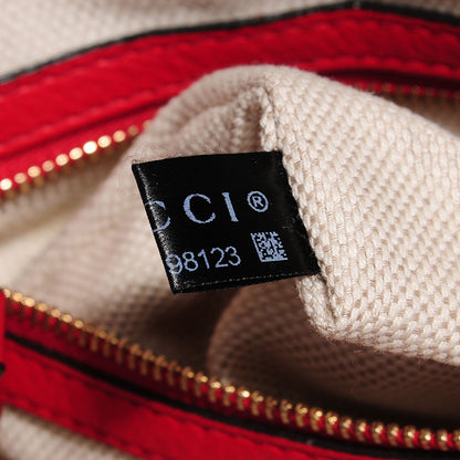 Gucci Pebbled Calfskin Small Soho Shoulder Bag Red 9 of 9
