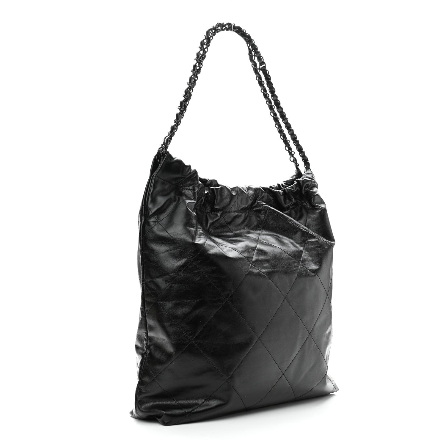Chanel Shiny Calfskin Quilted Large Chanel 22 So Black 4 of 11