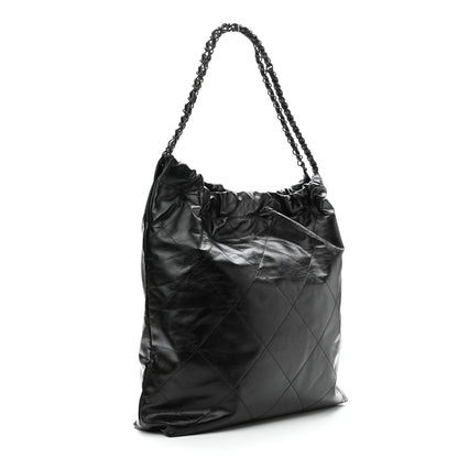 Chanel Shiny Calfskin Quilted Large Chanel 22 So Black 4 of 11