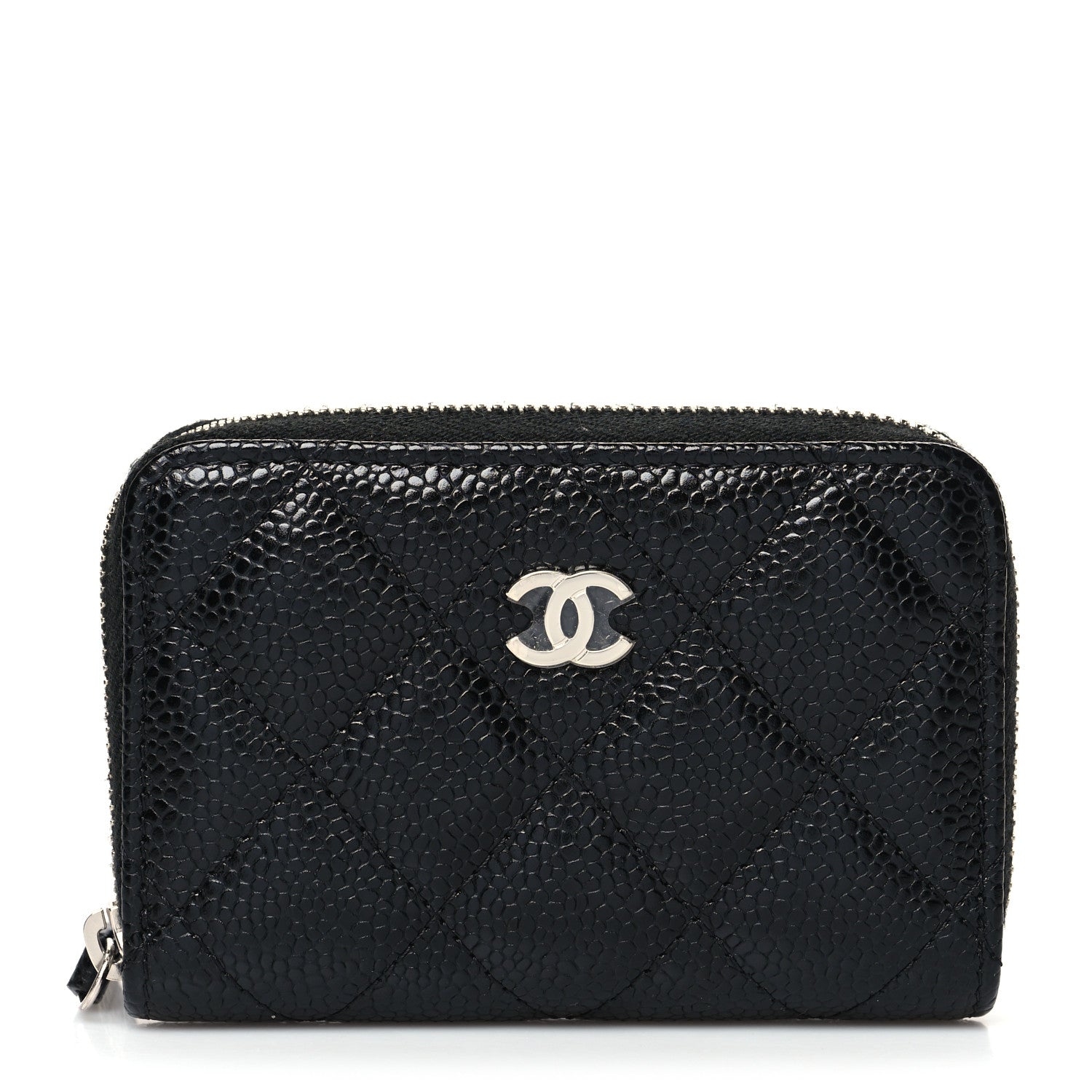 Chanel Caviar Quilted Zip Coin Purse Black 1 of 11