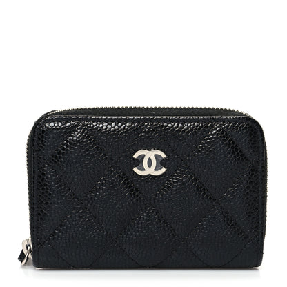 Chanel Caviar Quilted Zip Coin Purse Black 1 of 11
