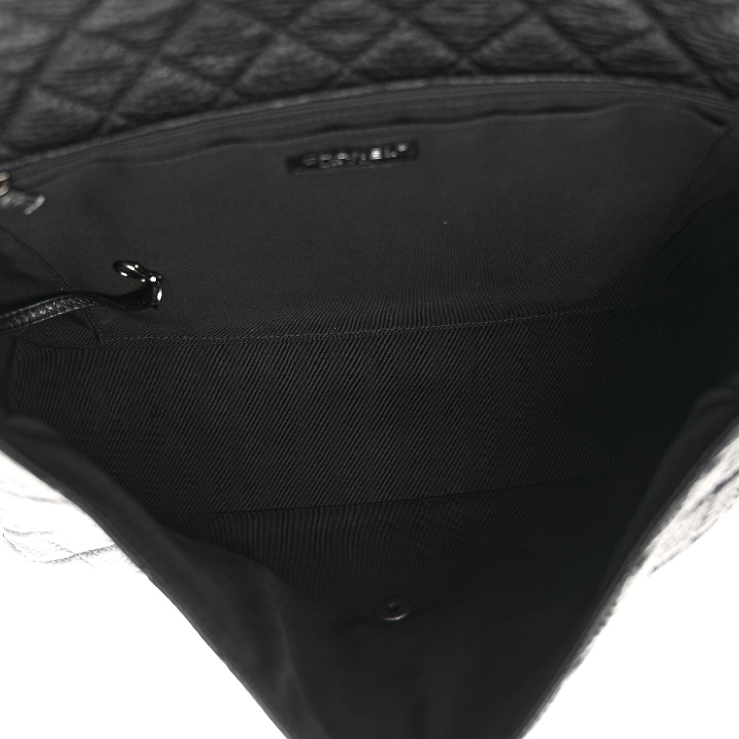 Chanel Grained Calfskin Quilted Small XXL Travel Flap Bag Black 5 of 11