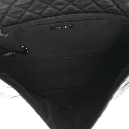 Chanel Grained Calfskin Quilted Small XXL Travel Flap Bag Black 5 of 11