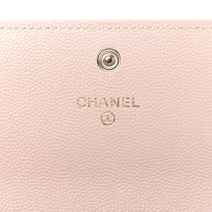Chanel Caviar Quilted Pearl Coco Candy Wallet Light Pink 6 of 12