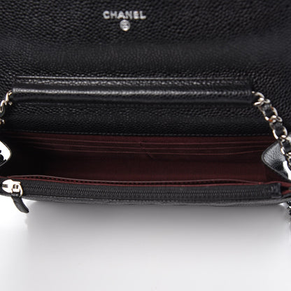 Chanel Caviar Quilted Wallet On Chain WOC Black 5 of 9