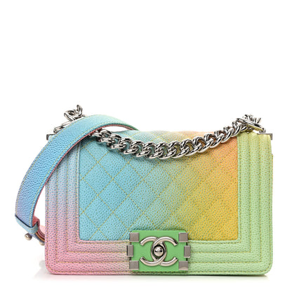 Chanel Caviar Quilted Small Cuba Rainbow Boy Flap Multicolor 1 of 11