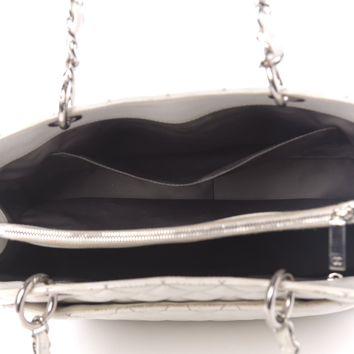 Chanel Caviar Quilted Grand Shopping Tote GST White 6 of 23