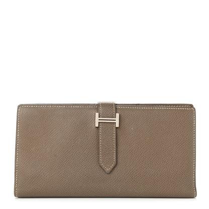 Hermes Epsom Bearn Gusset Wallet Etoupe 1 of 10