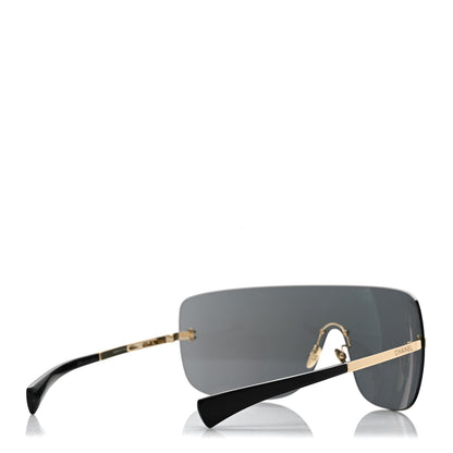Chanel Frameless Shield Sunglasses 71433 Black 4 of 8