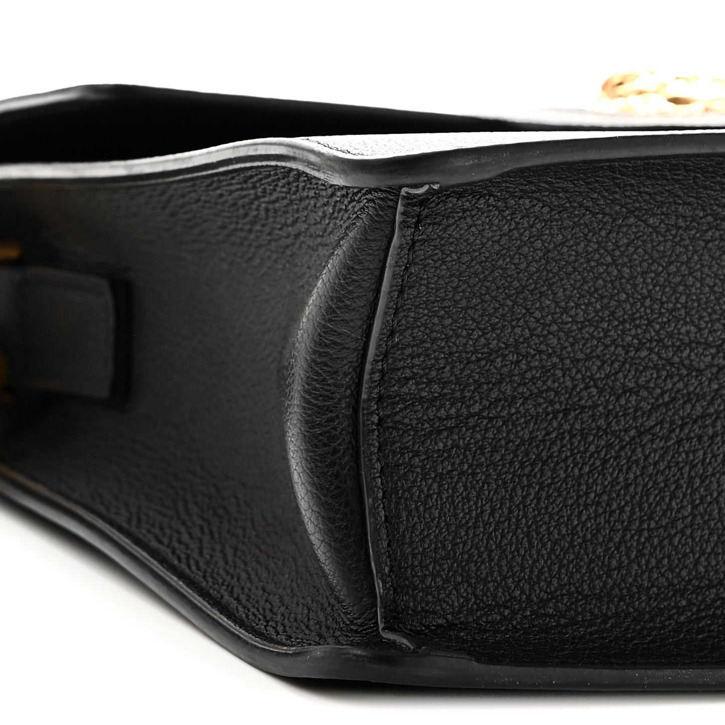 Calfskin La Medusa Top Handle Shoulder Bag Black