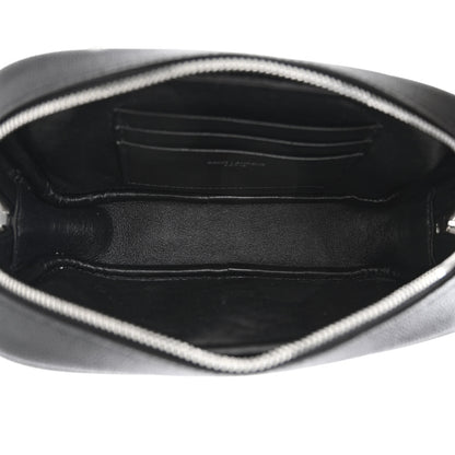 Saint Laurent Grain De Poudre Matelasse Monogram Mini Lou Camera Bag Black 5 of 11