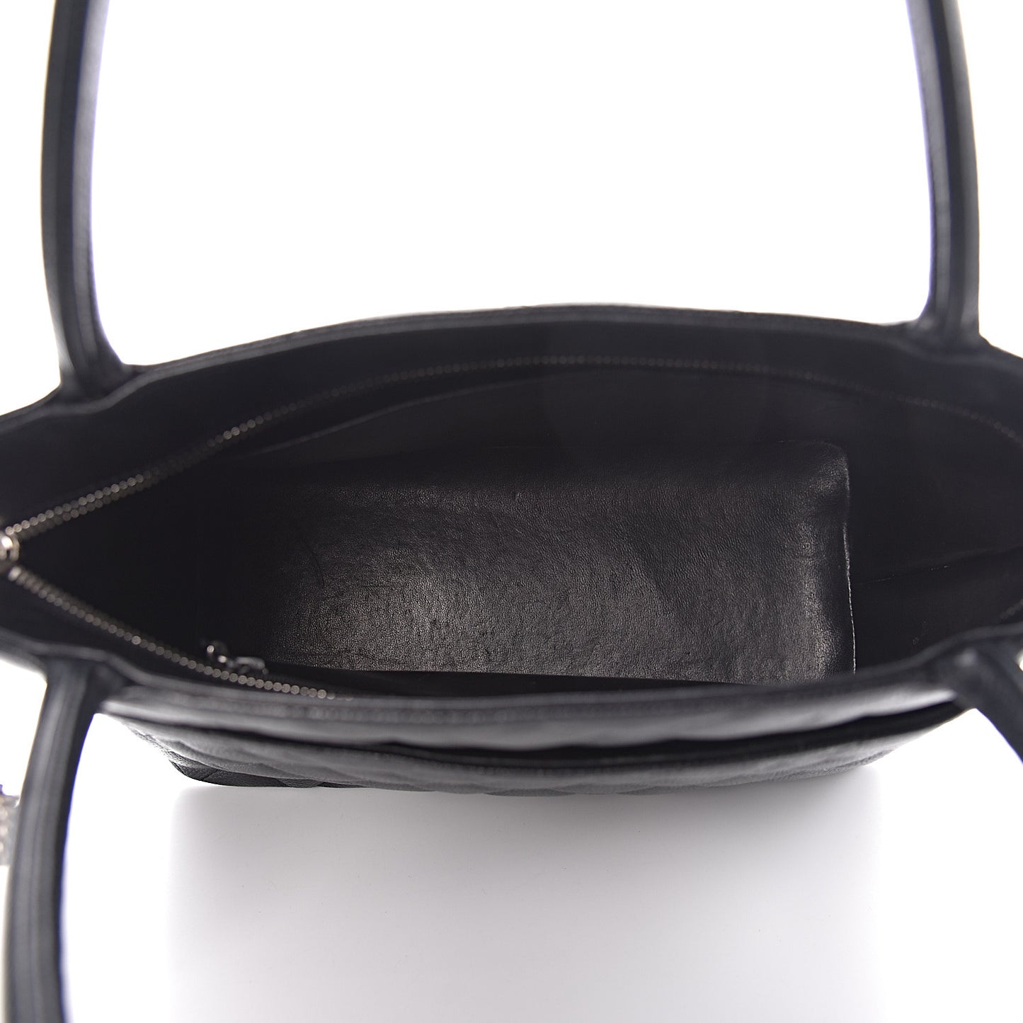 Caviar Quilted Medallion Tote Black