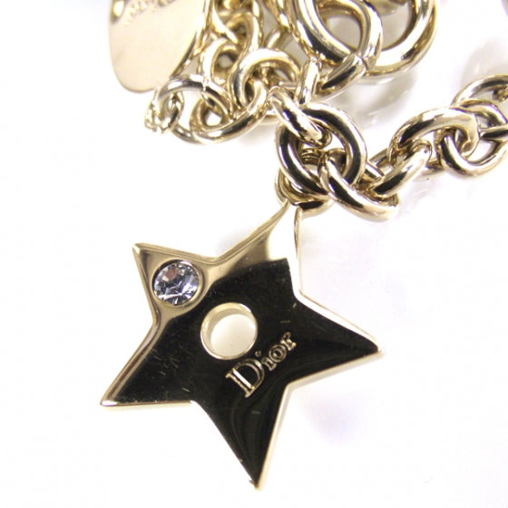 Metal Lady Dior Key Chain Gold