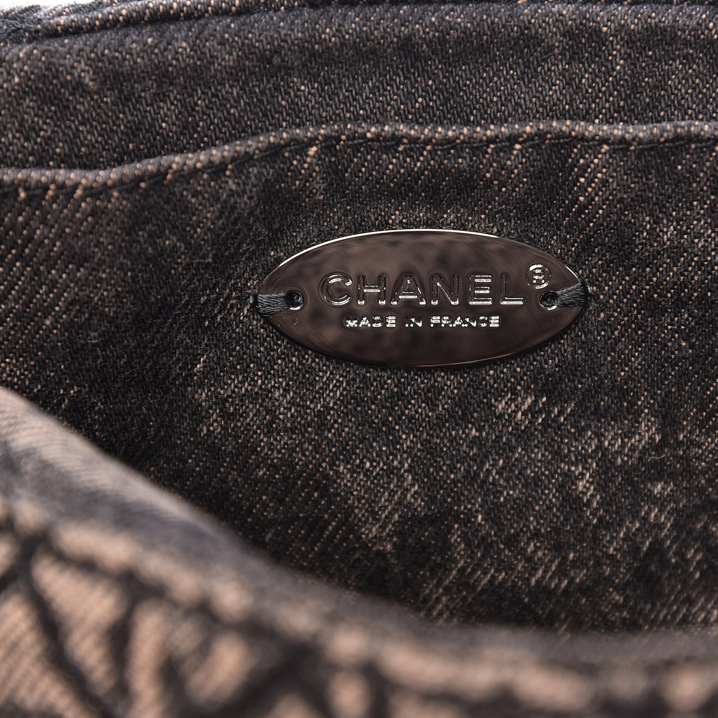 Washed Denim Quilted Small Denimpression Flap Rose Clair