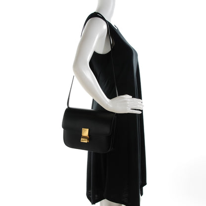 Celine Box Calfskin Medium Classic Box Flap Bag Black 2 of 7