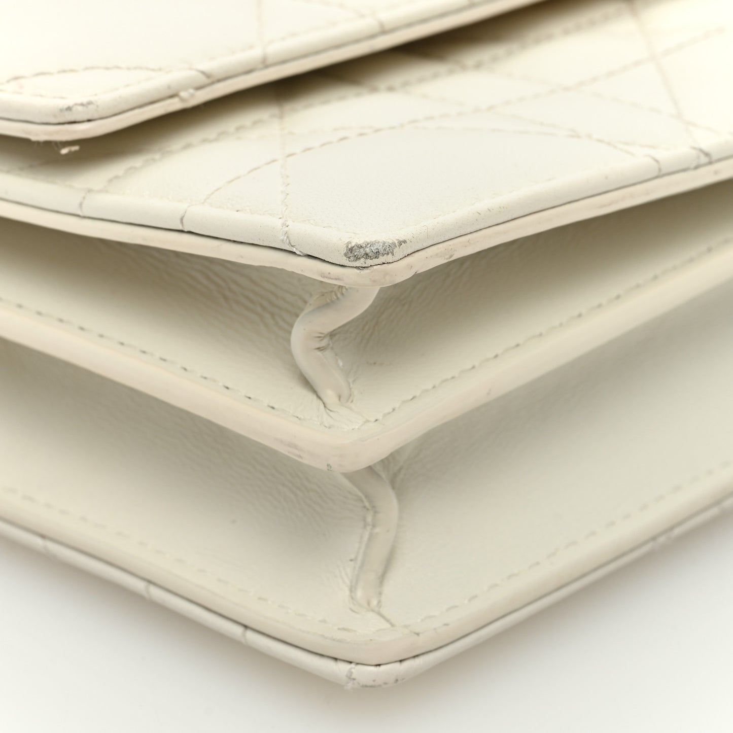 Lambskin Macrocannage Mini Miss Caro Bag Latte