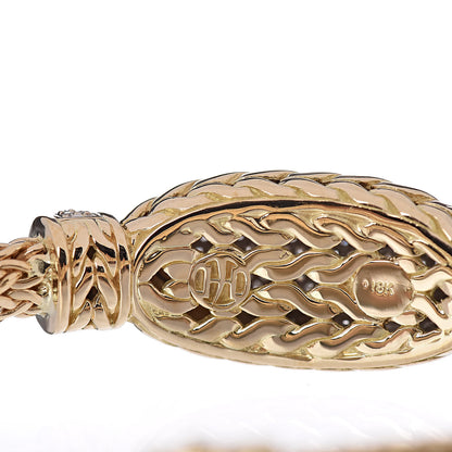 John Hardy 18K Yellow Gold Diamond Classic Chain Bracelet M 4 of 5