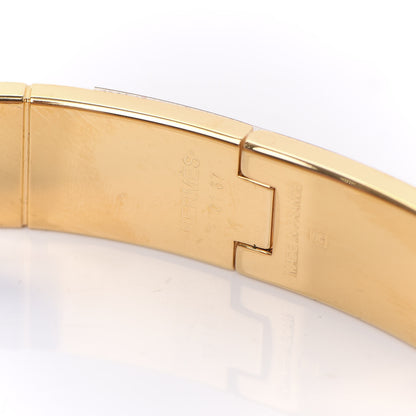 Hermes Enamel Charniere Uni Narrow Hinged Bracelet M Turquoise 5 of 6