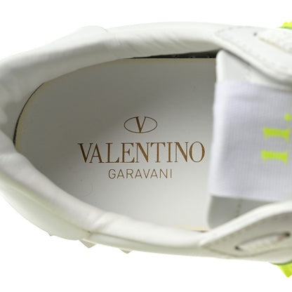 Valentino Garavani Calfskin Womens Rockstud Untitled Open Sneakers 39 Neon Yellow 6 of 8