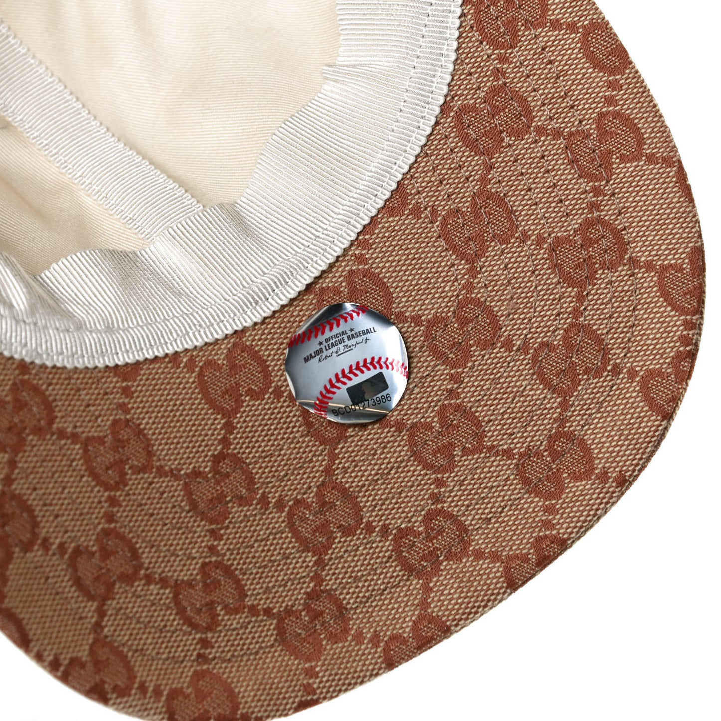 X MLB Monogram NY Yankees Baseball Hat 57-61 Beige Ruggine