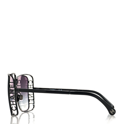 Chanel Metal Logo Square Sunglasses 71541 Black 3 of 6