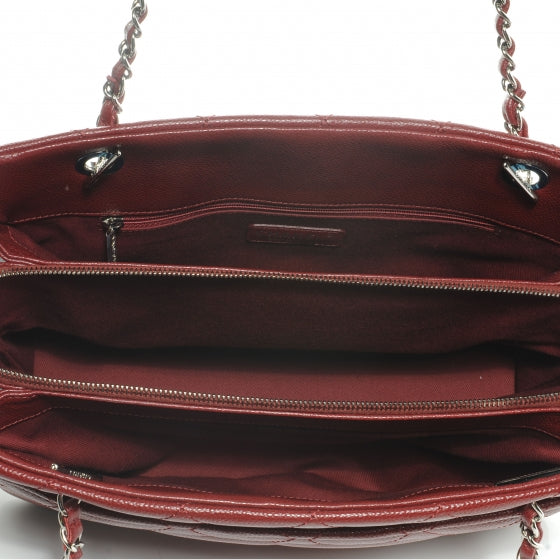 Soft Caviar Timeless Medium Shopping Tote Dark Red