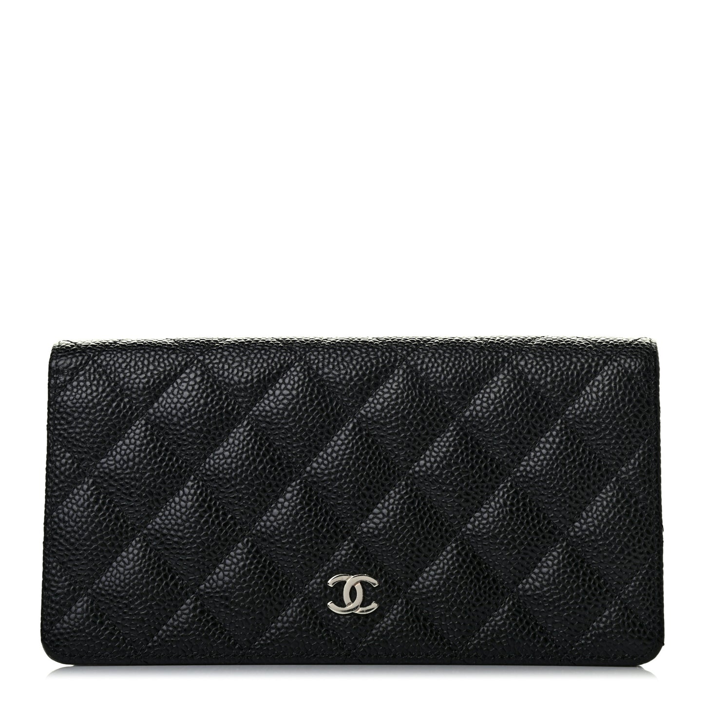 Caviar Quilted Yen Wallet Black