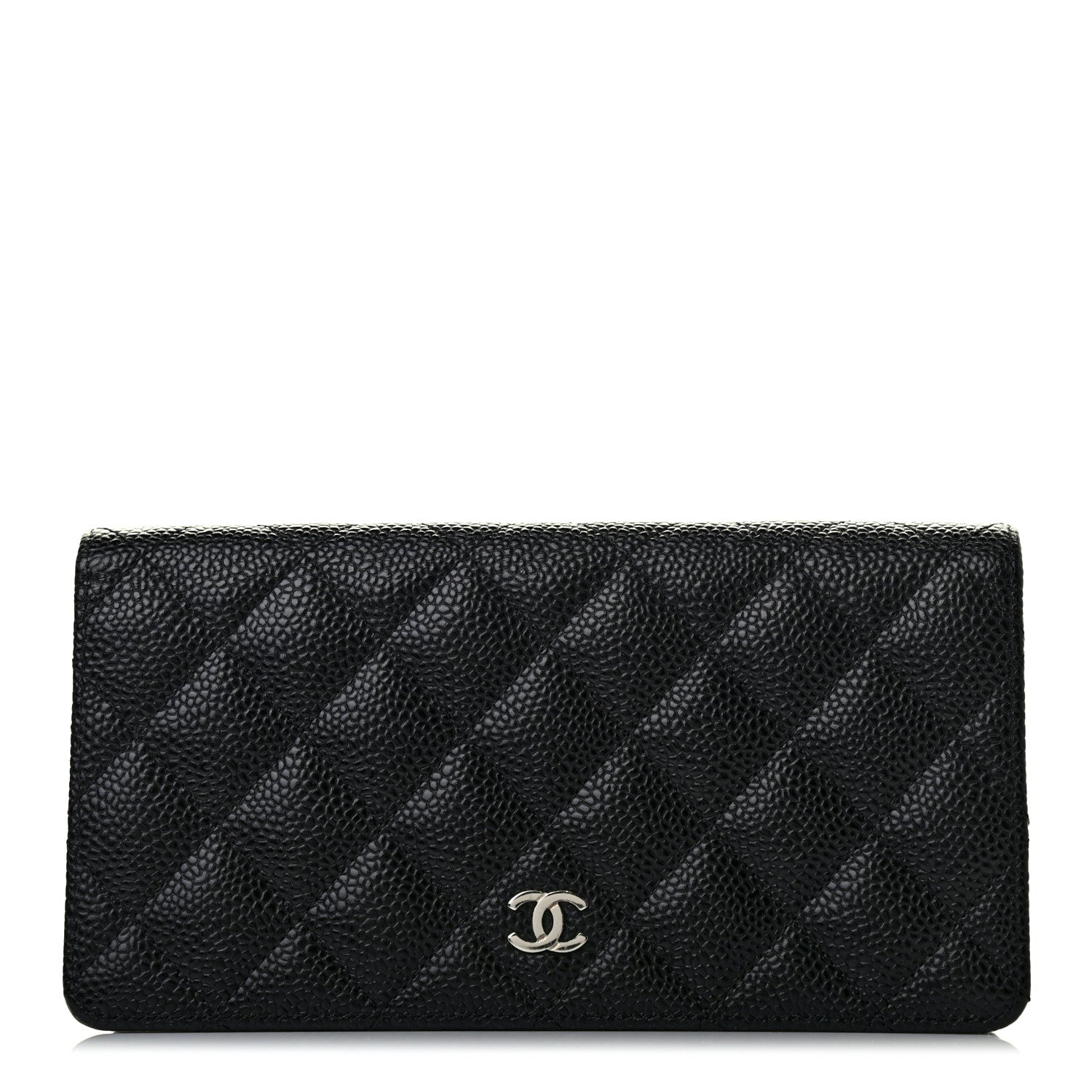 Chanel Caviar Quilted Yen Wallet Black 1 of 6