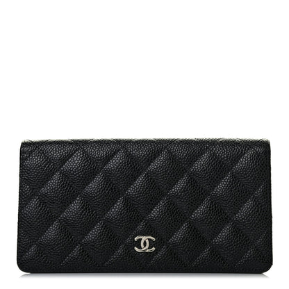 Chanel Caviar Quilted Yen Wallet Black 1 of 6
