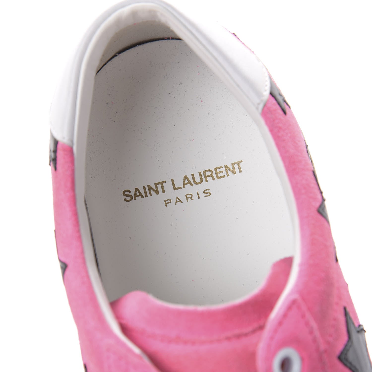 Saint Laurent Suede Star Court Sneakers 38 Pink Black 7 of 9