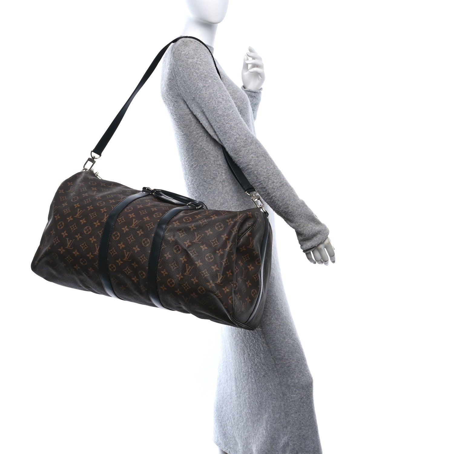 Louis Vuitton Monogram Macassar Keepall Bandouliere 55 2 of 13