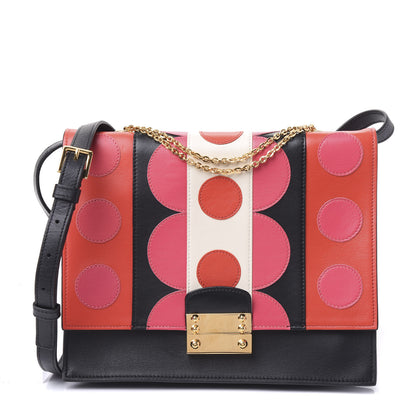 Valentino Garavani Calfskin Carmen Shoulder Bag Black Deep Rose 1 of 9