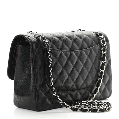 Chanel Caviar Quilted Jumbo Double Flap Black 3 of 9