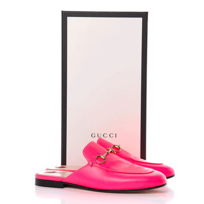 Gucci Calfskin Womens Princetown Slippers 36 Fuxia Fluo 12 of 12