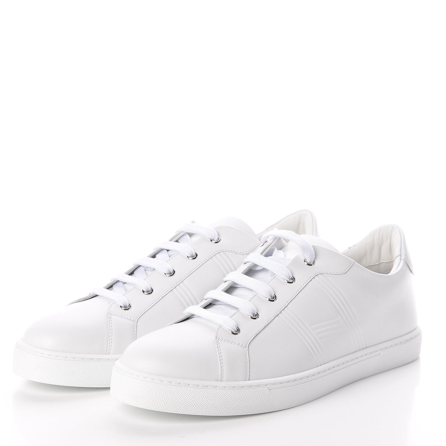 Calfskin Mens Advantage Sneakers 45 White