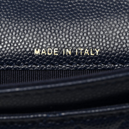 Chanel Caviar Quilted Crystal CC Flap Card Holder Navy Blue 7 of 8