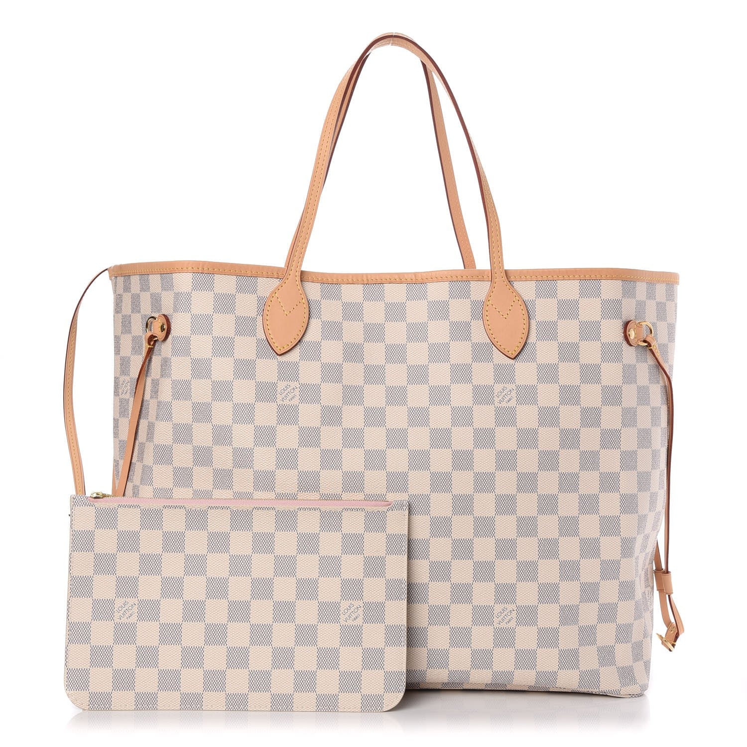 Louis Vuitton Damier Azur Neo Neverfull GM Rose Ballerine 1 of 8