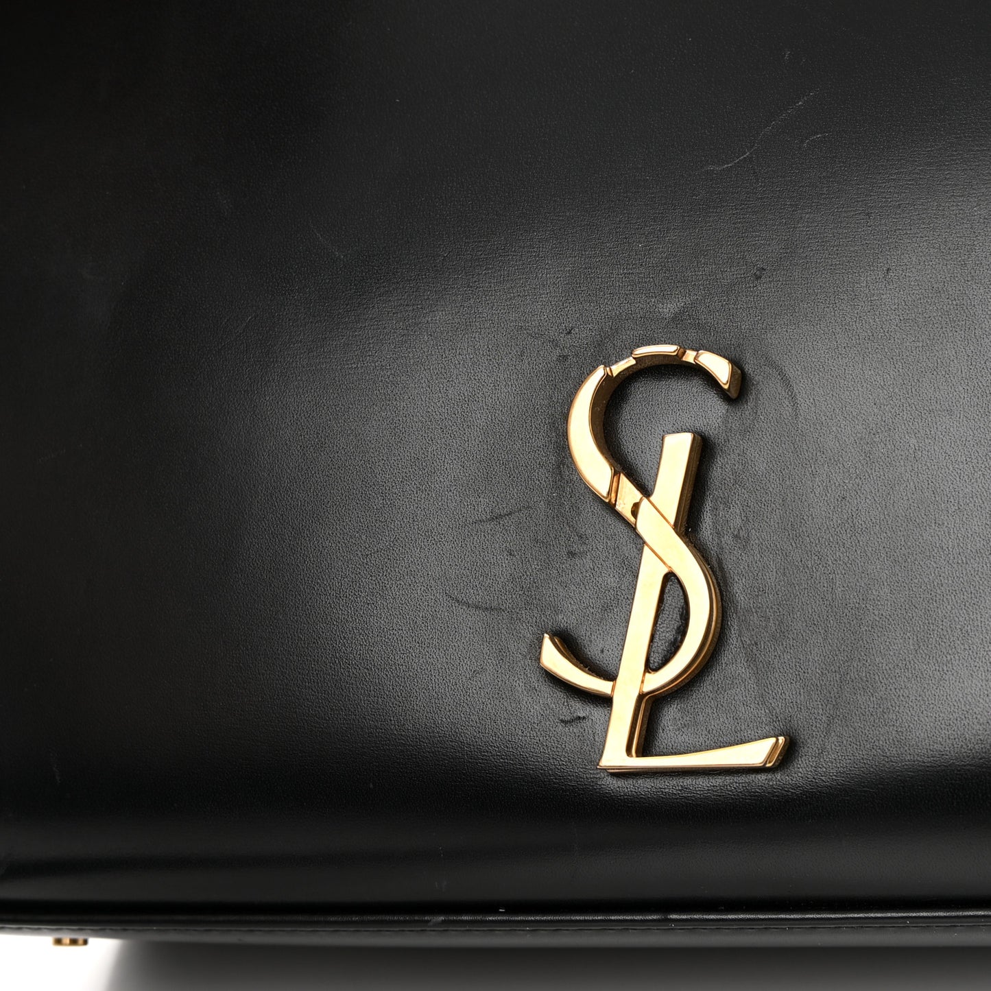 Smooth Calfskin Medium Classic Monogram Cassandra Top Handle Black Rouge Legion