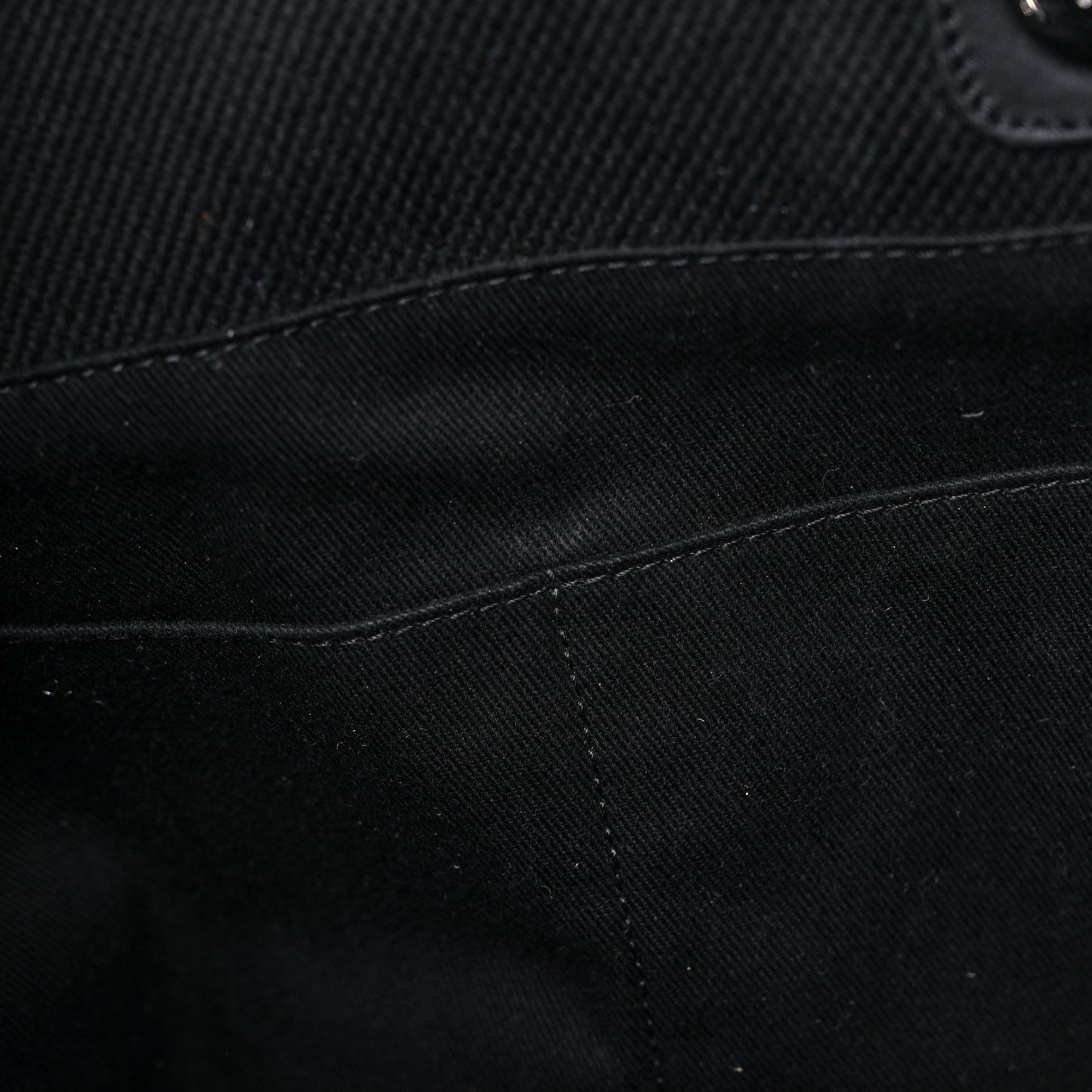 Canvas Pearl Medium Deauville Tote Black