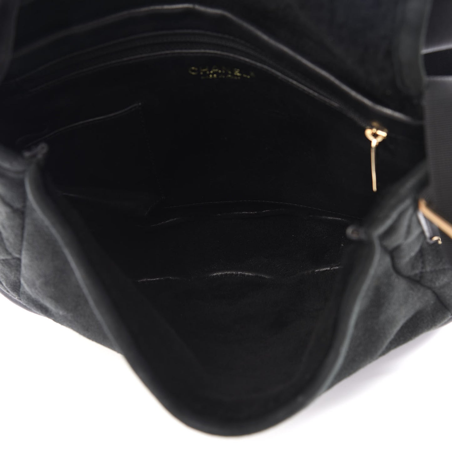 Suede Sparkling Winter Messenger Black