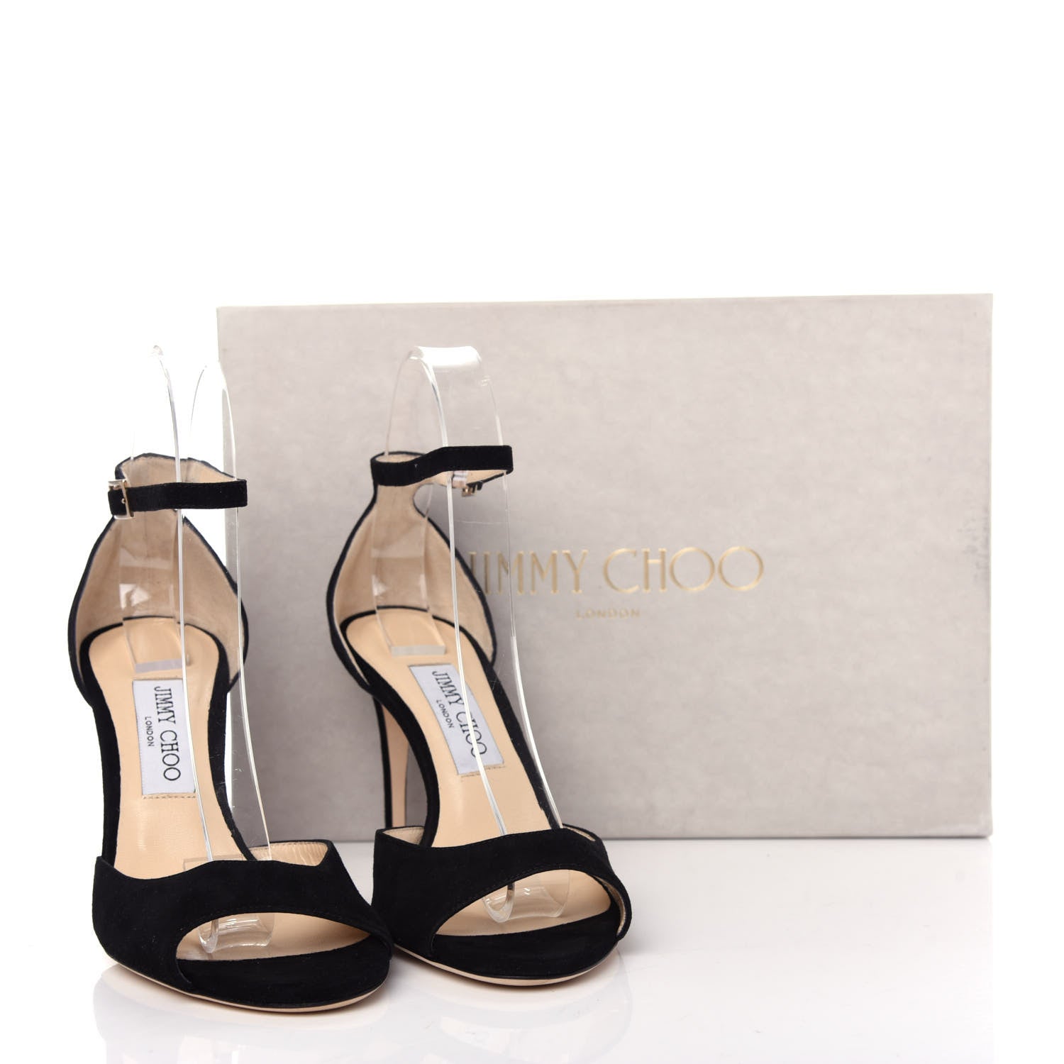 Jimmy Choo Suede Annie 85 Sandals 38 Black 8 of 10