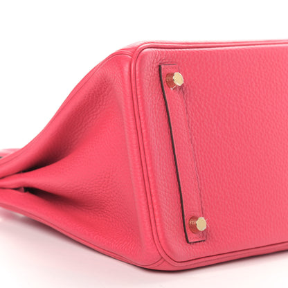 Hermes Taurillon Clemence Birkin 30 Rose Extreme 6 of 11