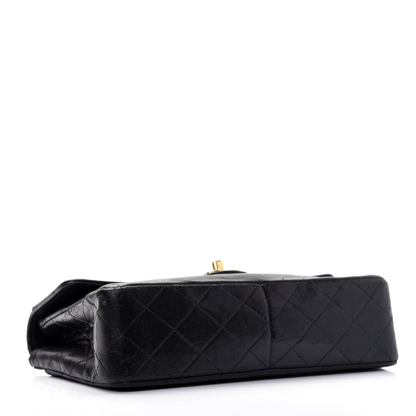 Lambskin Quilted Medium Single Flap Black
