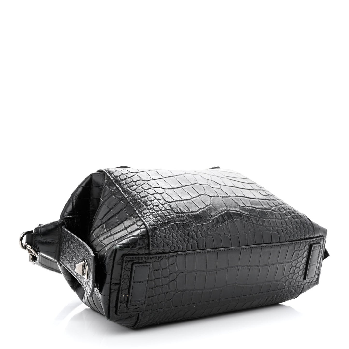 Calfskin Crocodile Embossed Medium Soft Antigona Black