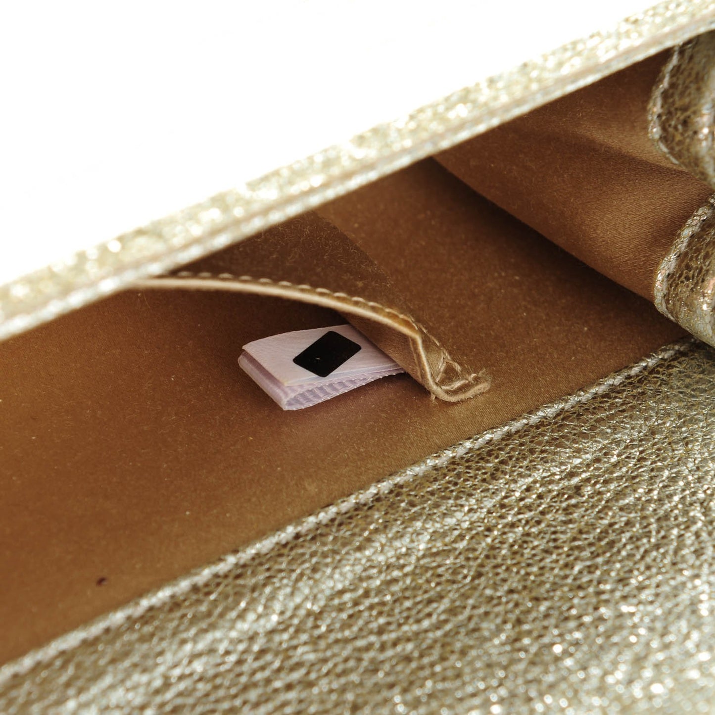 Acrylic Glitter Sweetie Clutch Champagne