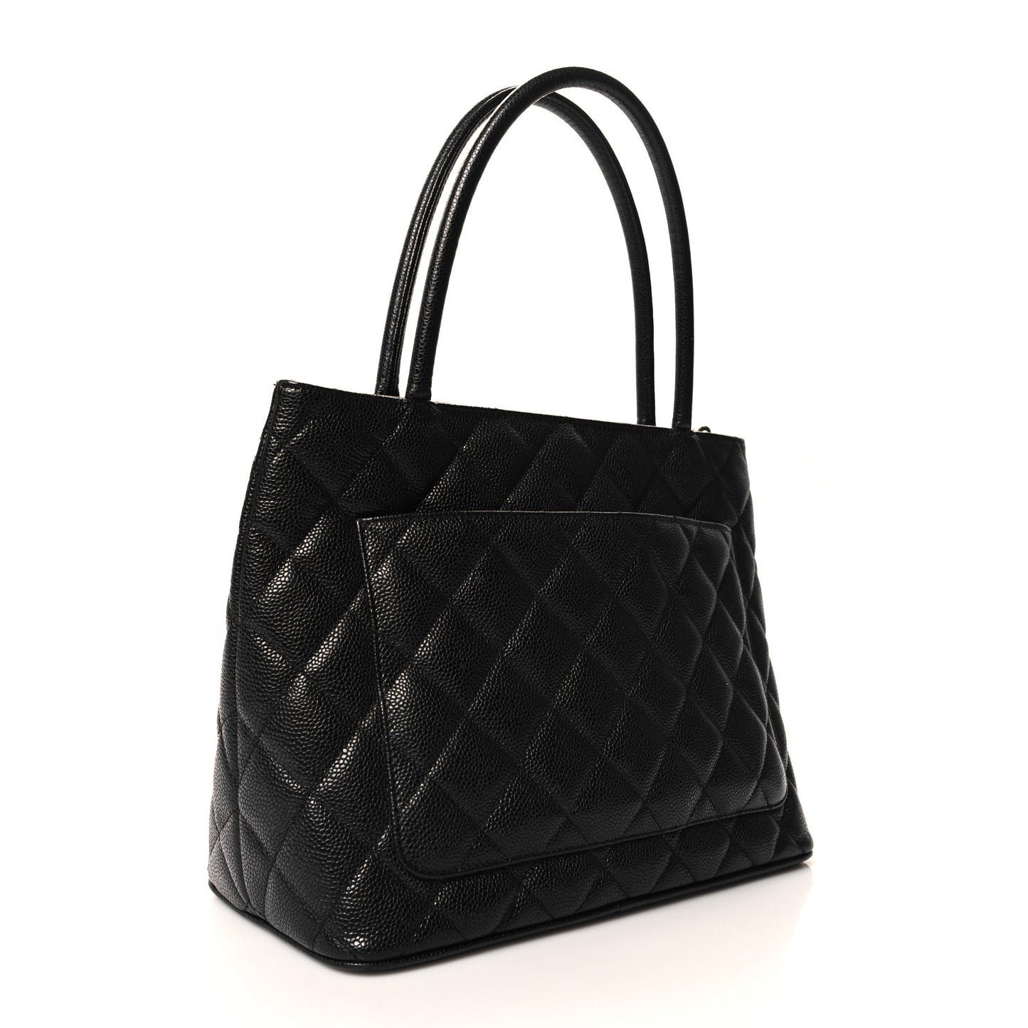 Caviar Quilted Medallion Tote Black