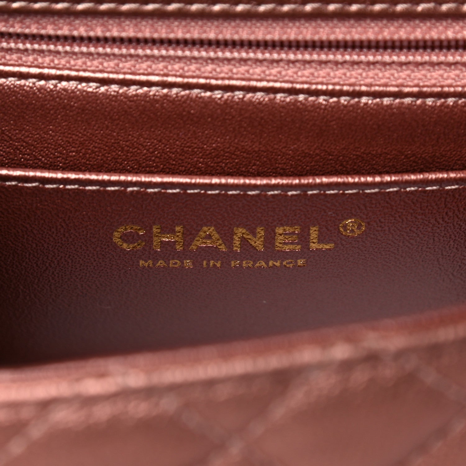 Chanel Metallic Grained Calfskin Quilted 2.55 Reissue Mini Flap Copper Pink 6 of 10
