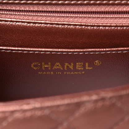 Chanel Metallic Grained Calfskin Quilted 2.55 Reissue Mini Flap Copper Pink 6 of 10