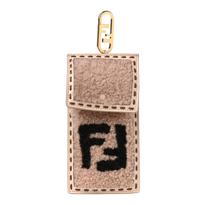 Fendi Shearling Nappa Vitello Liberty FF Fendi O’Lock Clip Smartphone Pocket Pink 1 of 9