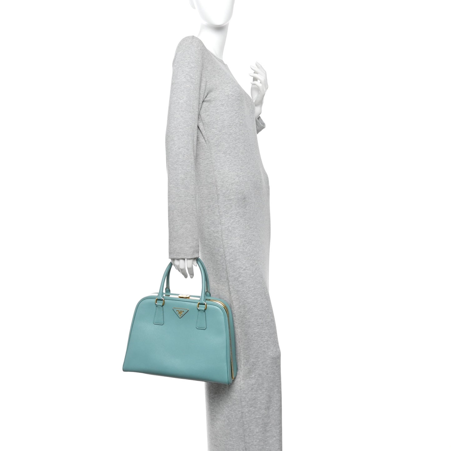 Saffiano Lux Pyramid Bag Anice
